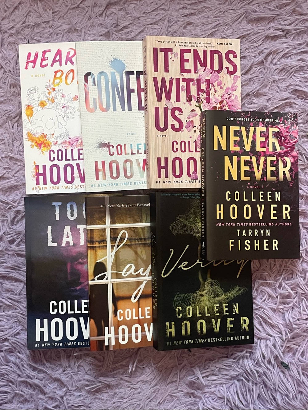 Colleen Hoover Bundle - It Ends With Us, Confess, Heart Bones, Verity, Layla etc